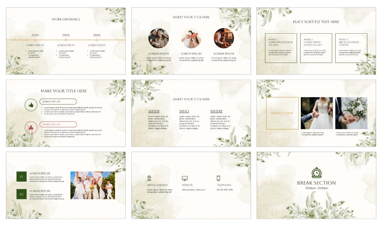 Floral Wedding Free Google Slides Themes PowerPoint Templates