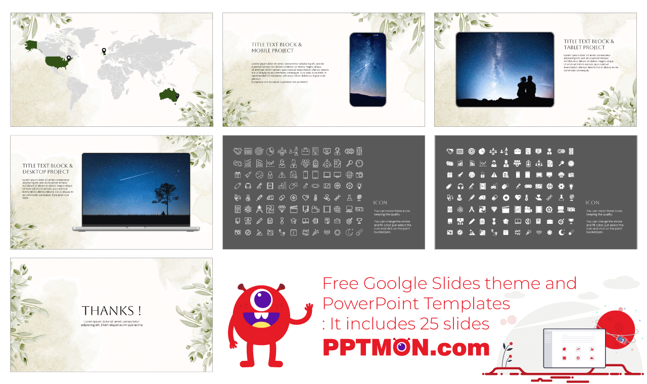 Floral Wedding Google Slides Themes PowerPoint Templates