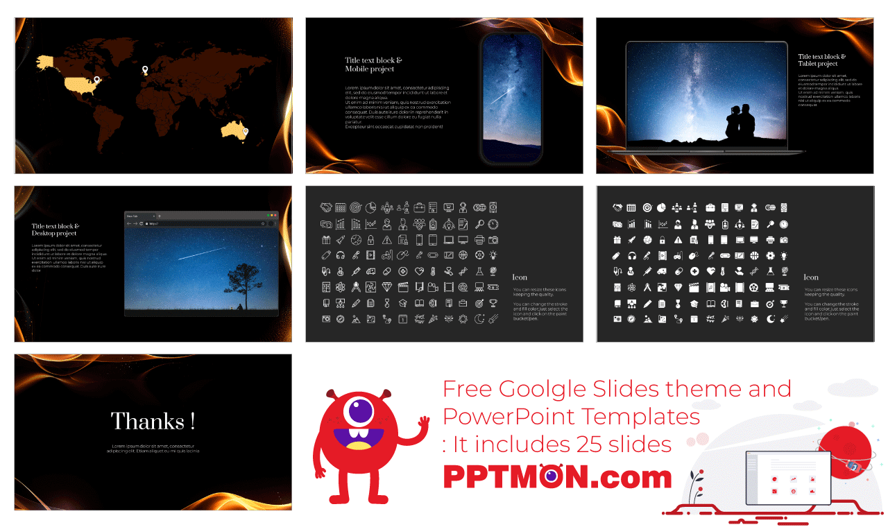 Gold Effect Free Google Slides Themes PowerPoint Templates