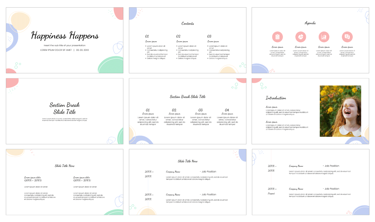 Happiness Happens Google Slides Themes PowerPoint Templates