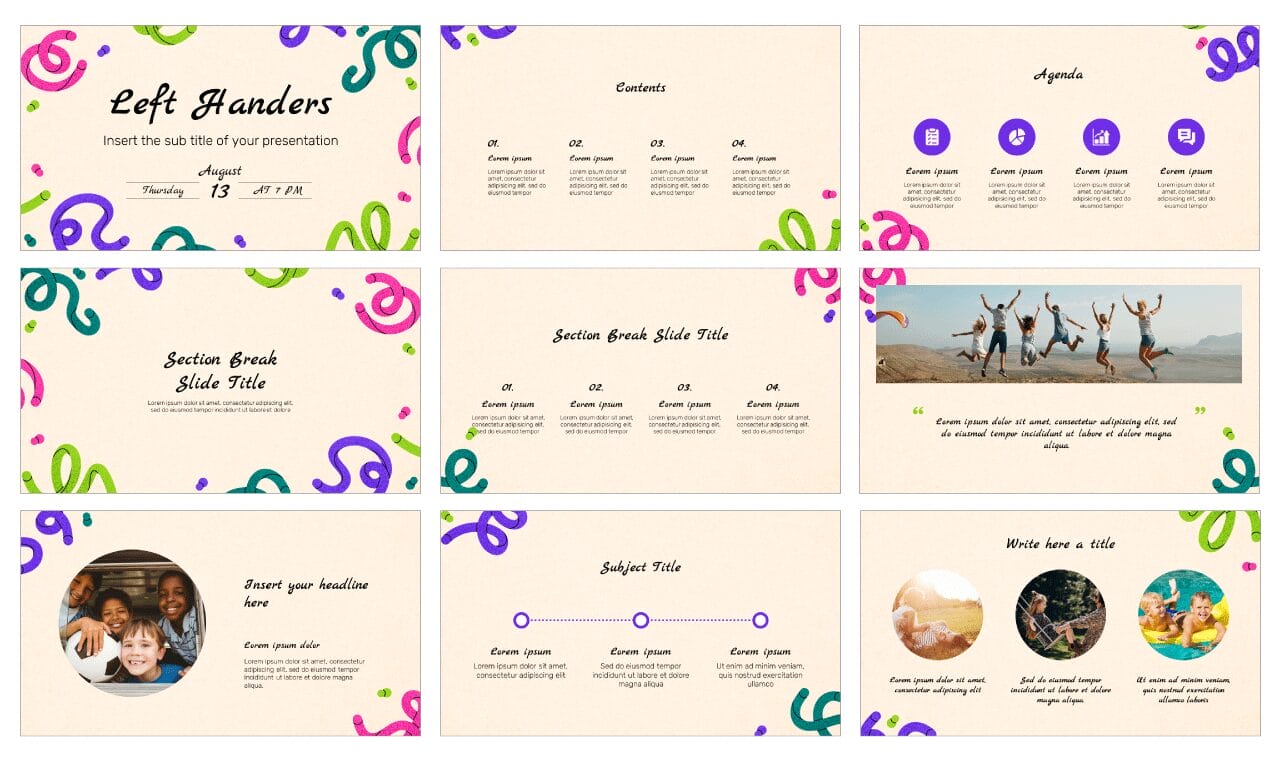 Left Handers Google Slides Themes and PowerPoint Templates