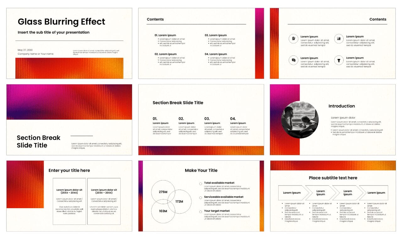 Minimalist Glass Free Google Slides Themes PowerPoint Templates