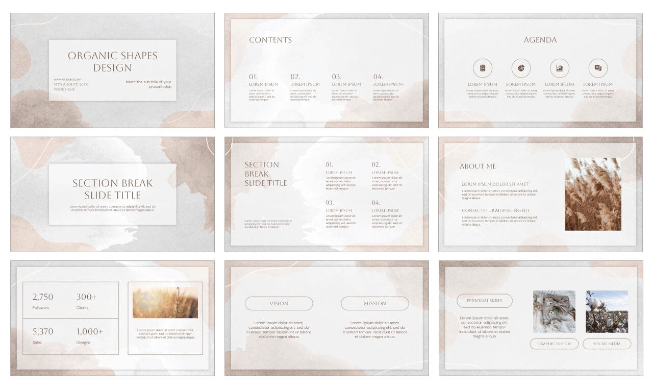 Organic Shapes Free Google Slides Themes PowerPoint Templates