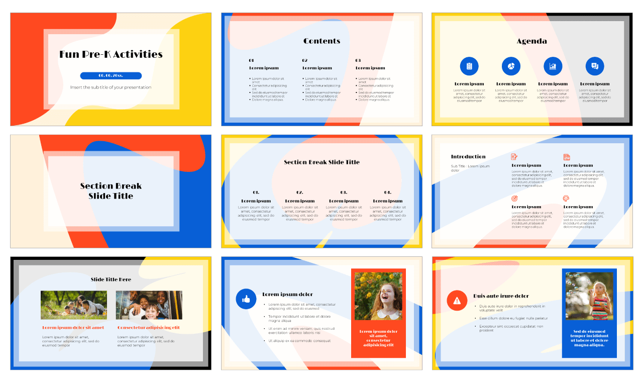 Pre-K Activities Free Google Slides Themes PowerPoint Templates