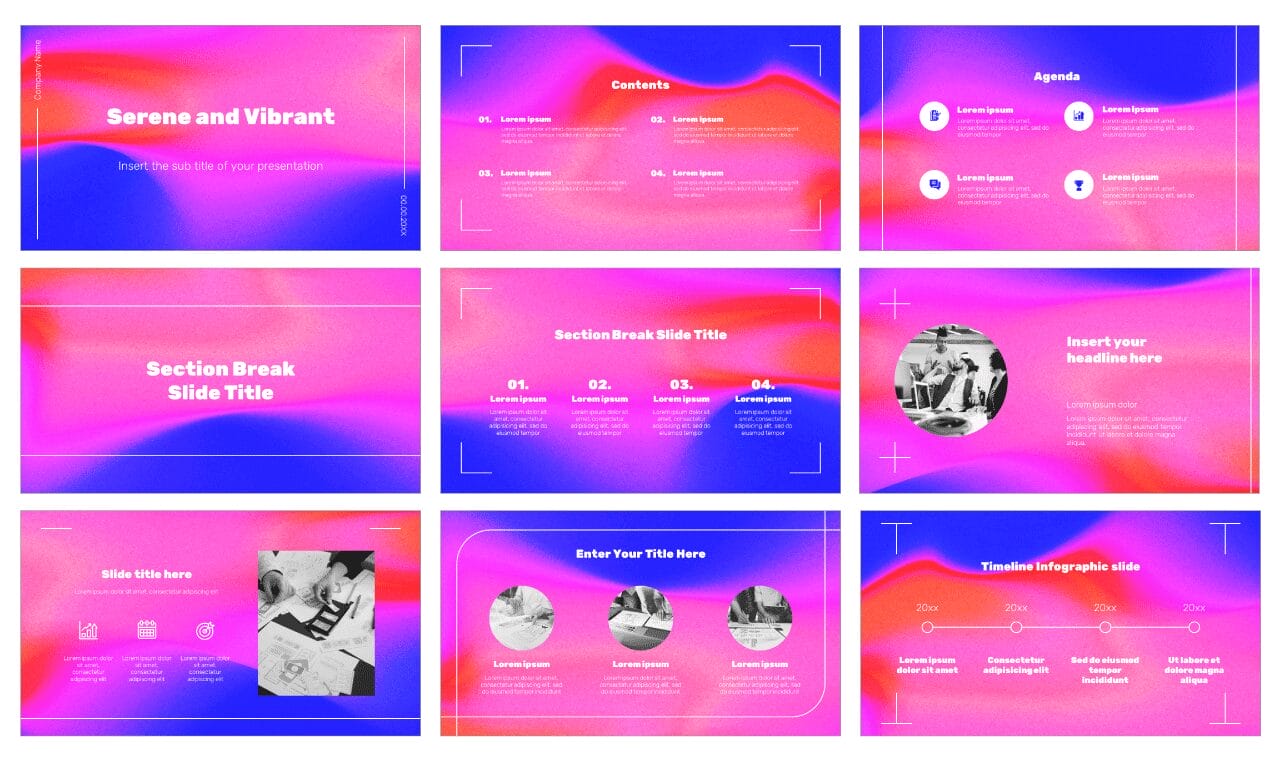 Serene Vibrant Free Google Slides Themes PowerPoint Templates