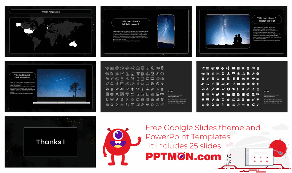 Pitch Deck Dark ver Google Slides Themes PowerPoint Templates