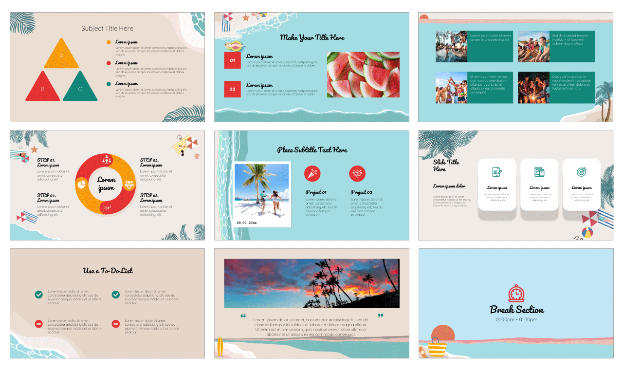 Summer Vacation Free Google Slides Themes PowerPoint Templates