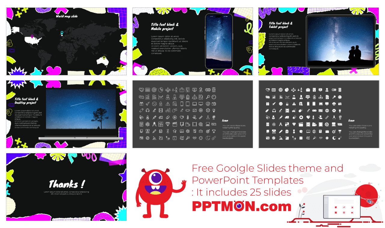 Torn Paper Collage Google Slides Themes PowerPoint Templates