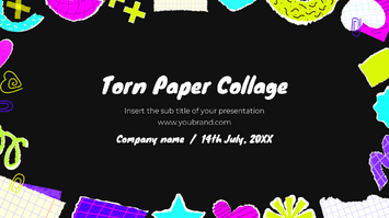 Torn Paper Collage Presentation Templates - Google Slides & PPT