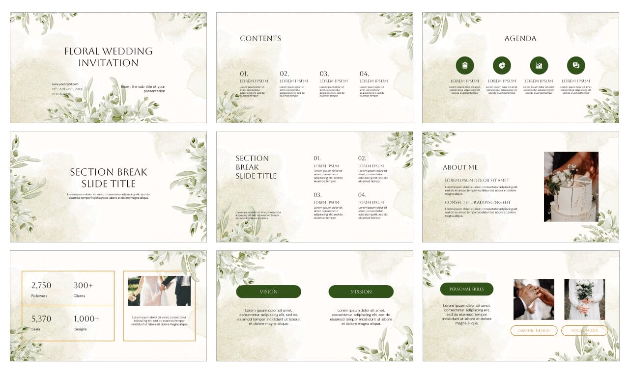 Wedding Invitation Free Google Slides Themes PowerPoint Templates