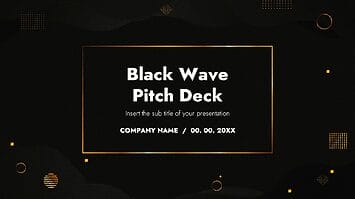 Black Wave Pitch Deck Google Slides Theme PowerPoint Template