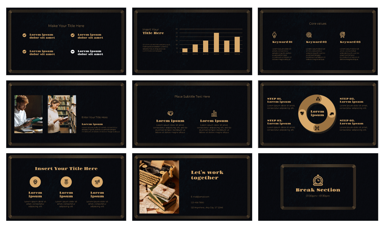 Classic Books Vintage Google Slides Themes PowerPoint Templates