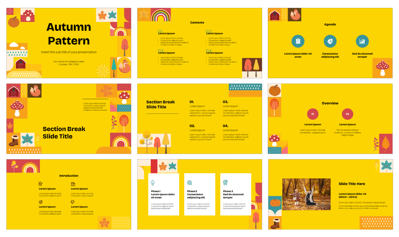 Fall Pattern Free Google Slides Themes PowerPoint Templates