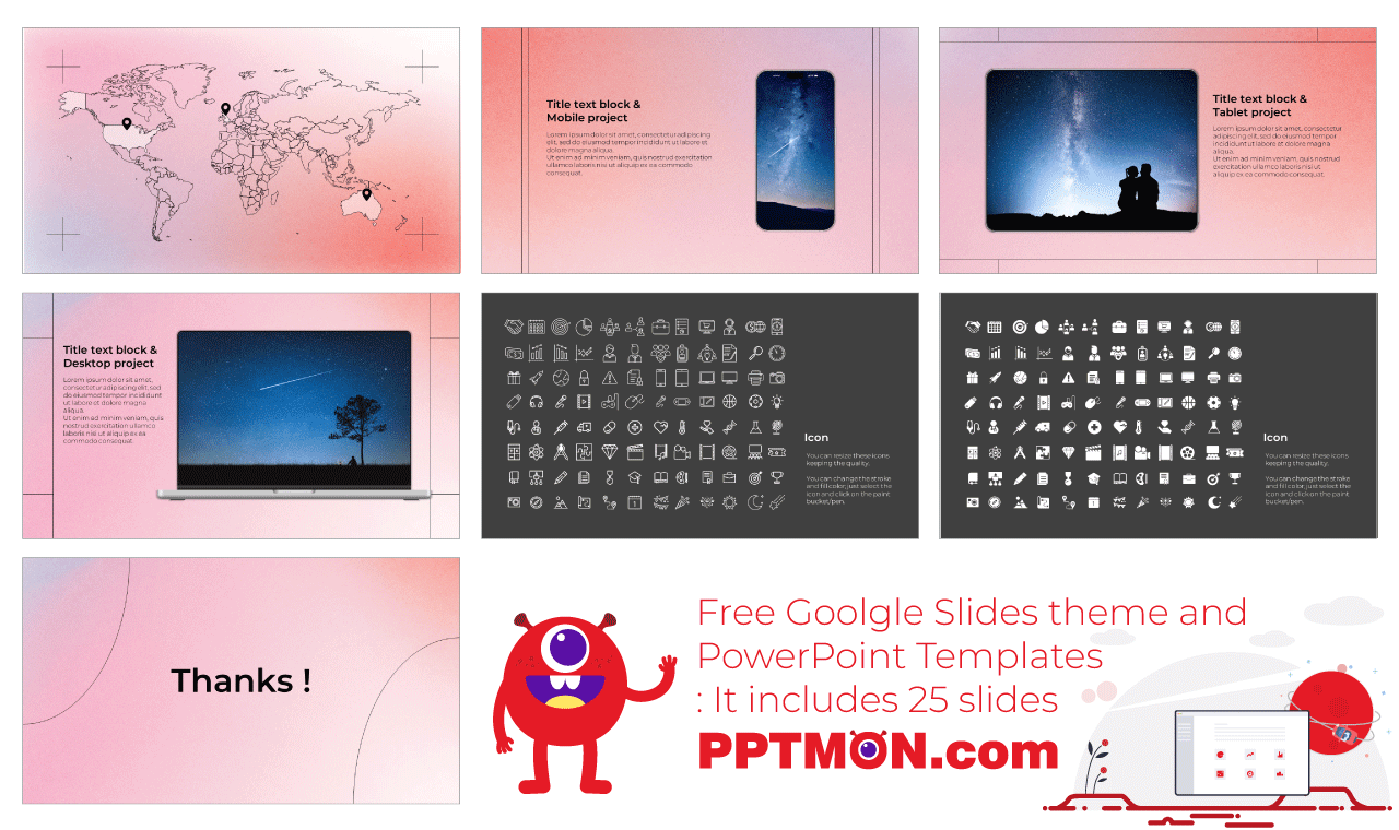 Gradient Brutalism Curriculum Vitae Google Slides Themes PowerPoint Templates