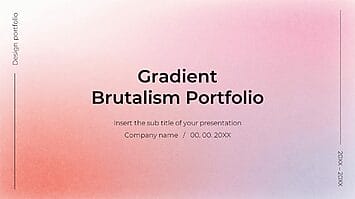 Gradient Brutalism Portfolio Google Slides PowerPoint Templates