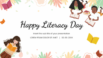 Happy Literacy Day Google Slides Themes PowerPoint Templates