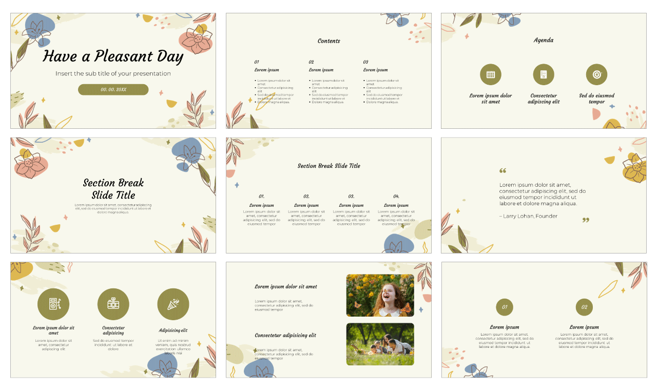 Have a Pleasant Day Free Google Slides Themes and PowerPoint Templates