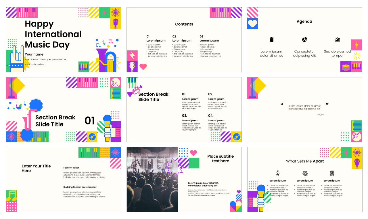 International Music Day Free Google Slides Themes PowerPoint Templates