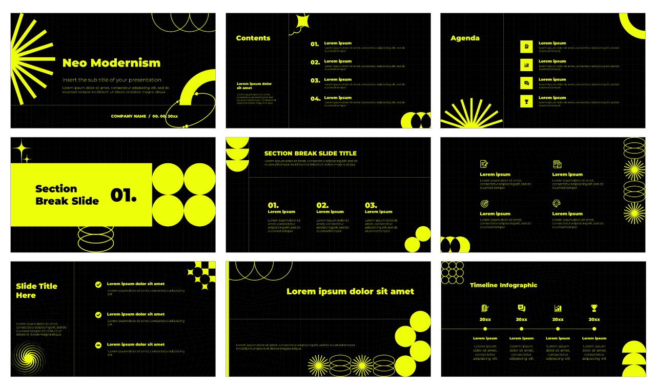 Neo Modernism Google Slides Themes PowerPoint Templates