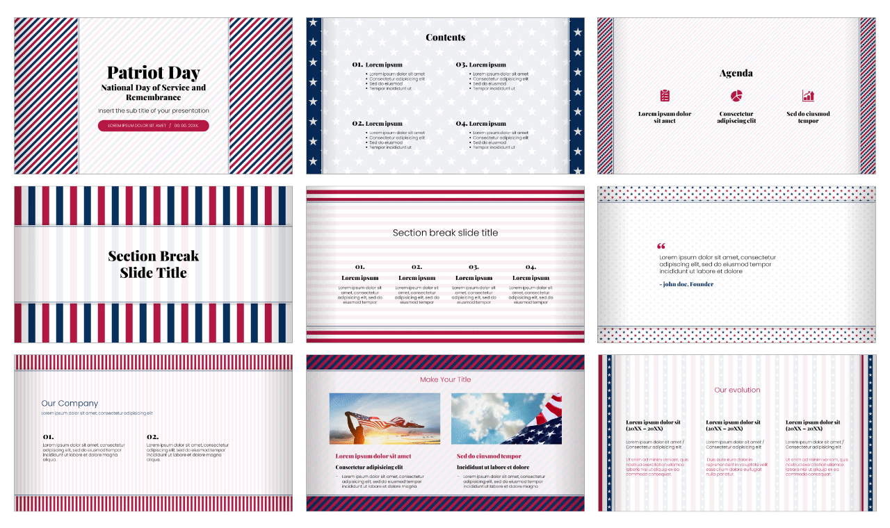 Patriot Day National Day of Service and Remembrance Free Google Slides Themes and PowerPoint Templates
