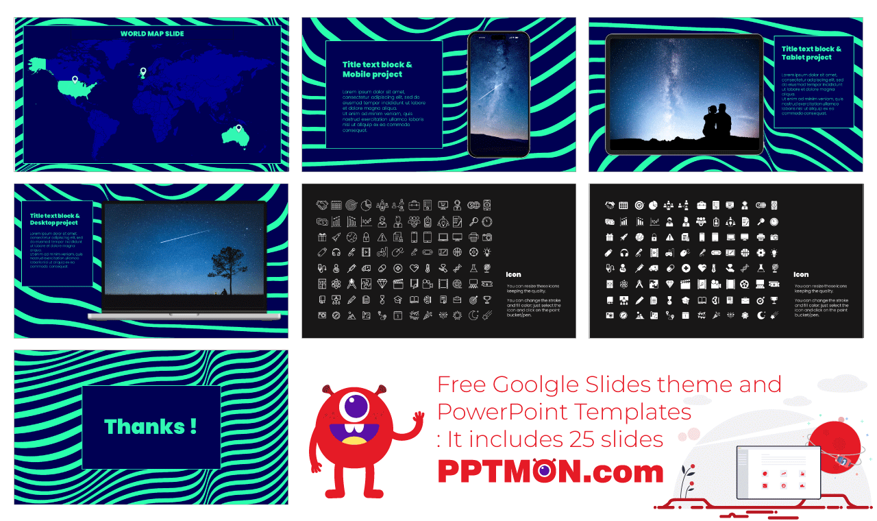 Psychedelic Pattern Free Google Slides Themes PowerPoint Templates