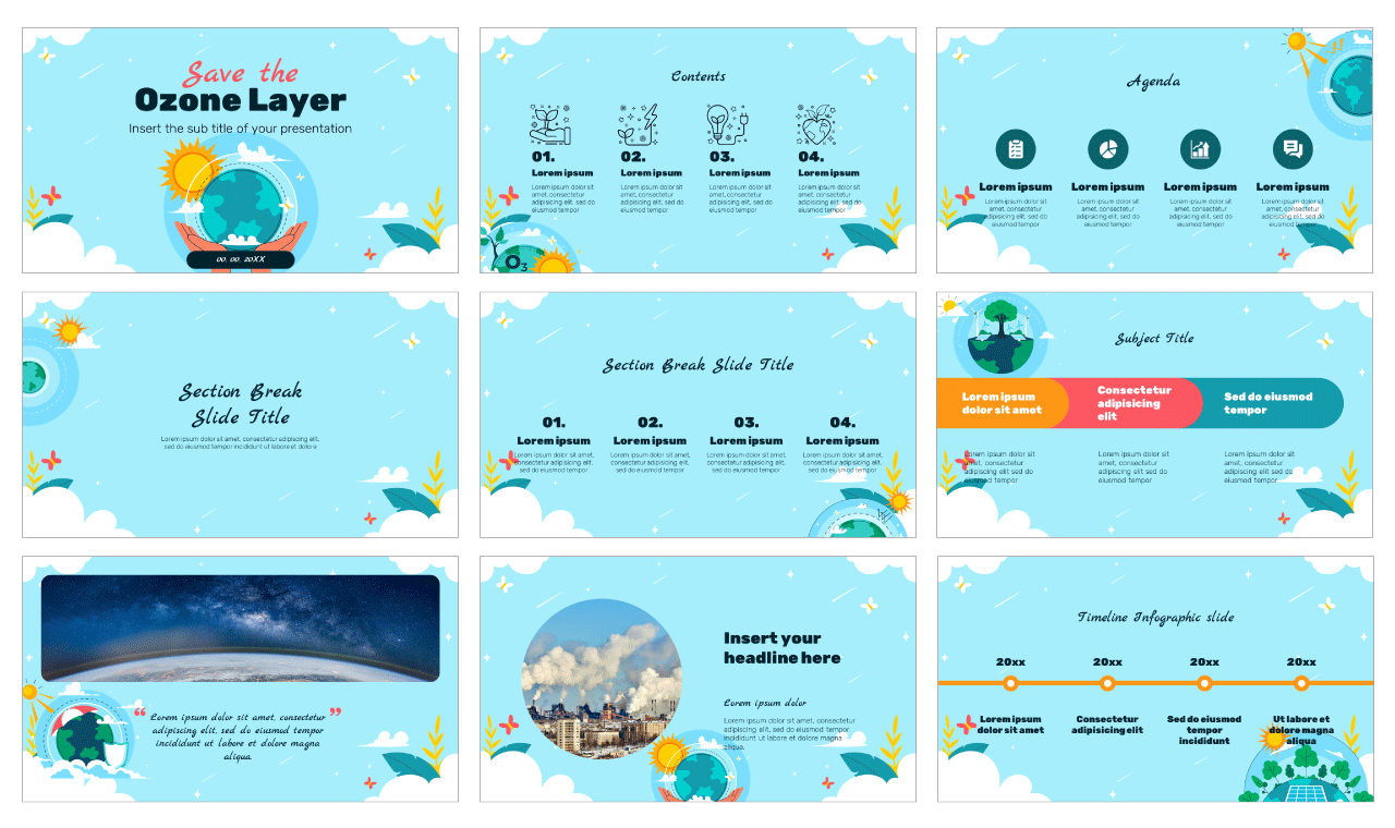 Save the Ozone Layer Google Slides Themes PowerPoint Templates