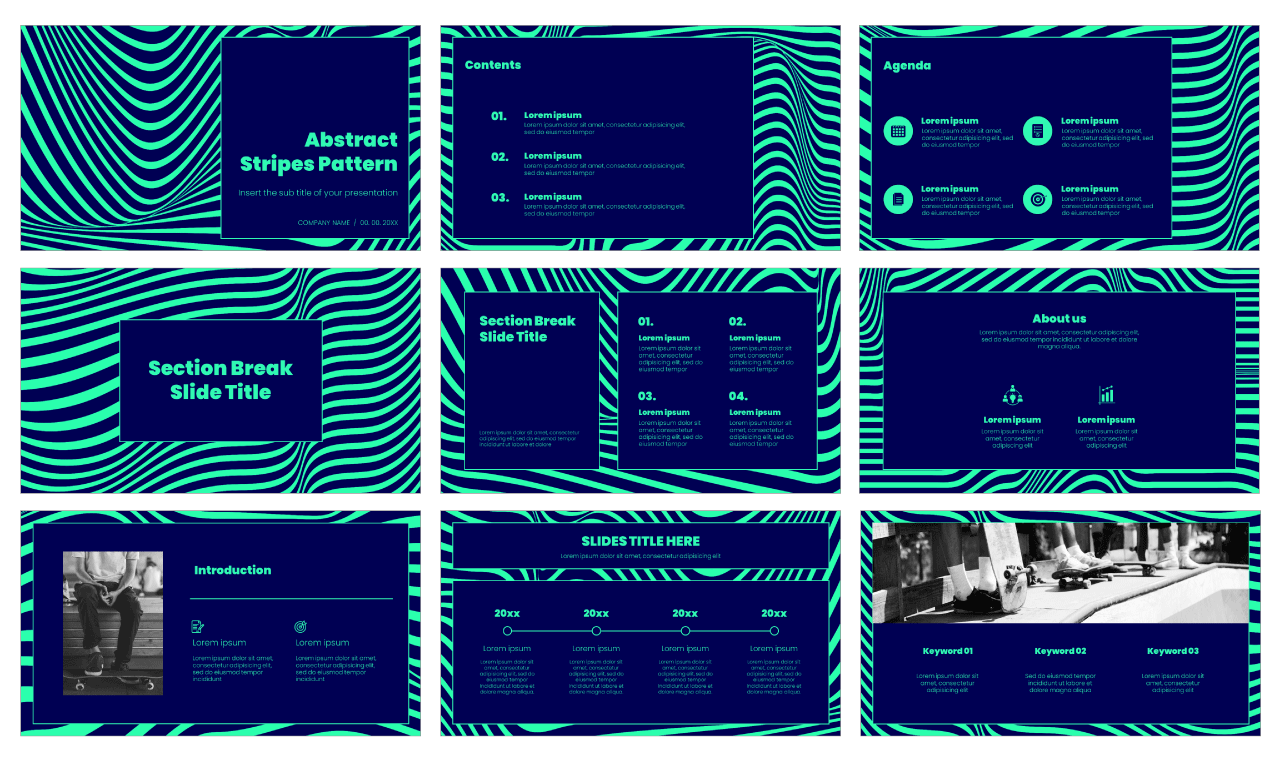 Stripes Pattern Free Google Slides Themes PowerPoint Templates