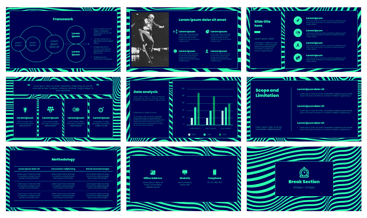 Trippy Pattern Free Google Slides Themes PowerPoint Templates