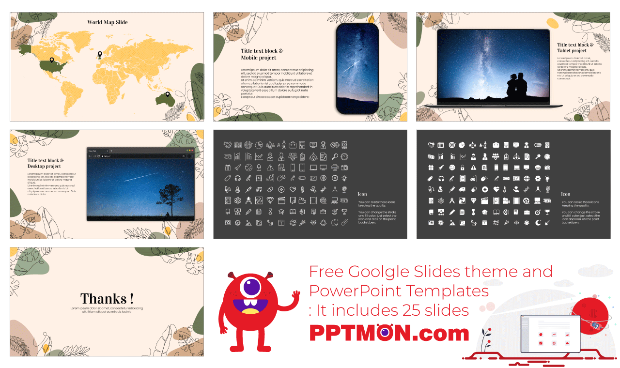 Tropical Art Google Slides Themes PowerPoint Templates