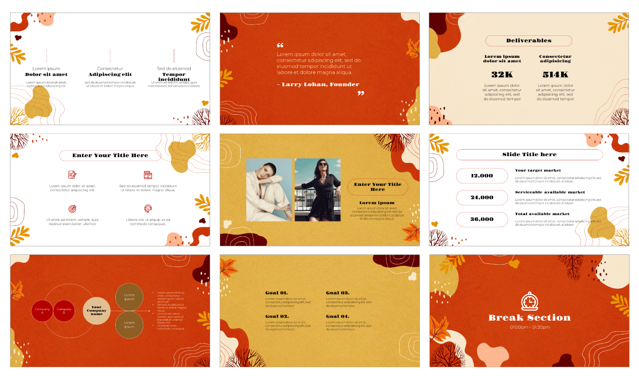 Autumn Fashion Free Google Slides Themes PowerPoint Templates