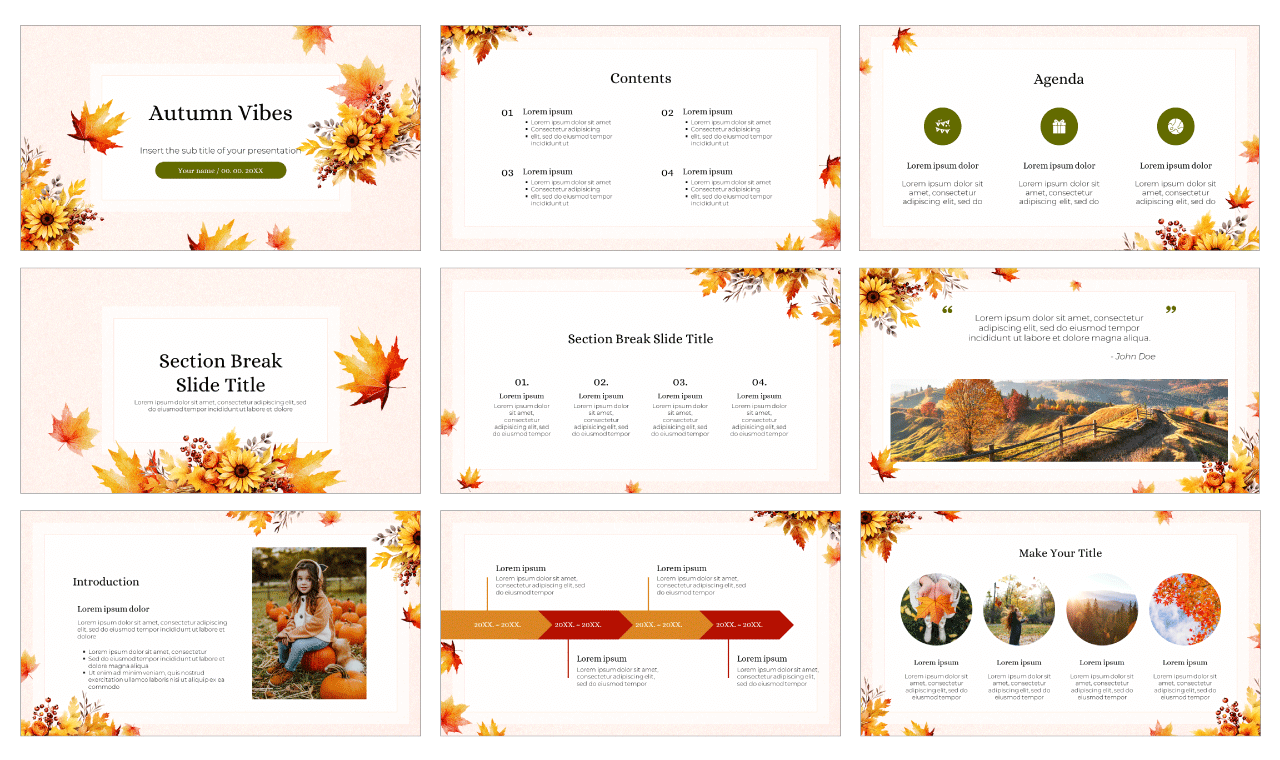 Autumn Vibes Google Slides Themes PowerPoint Templates