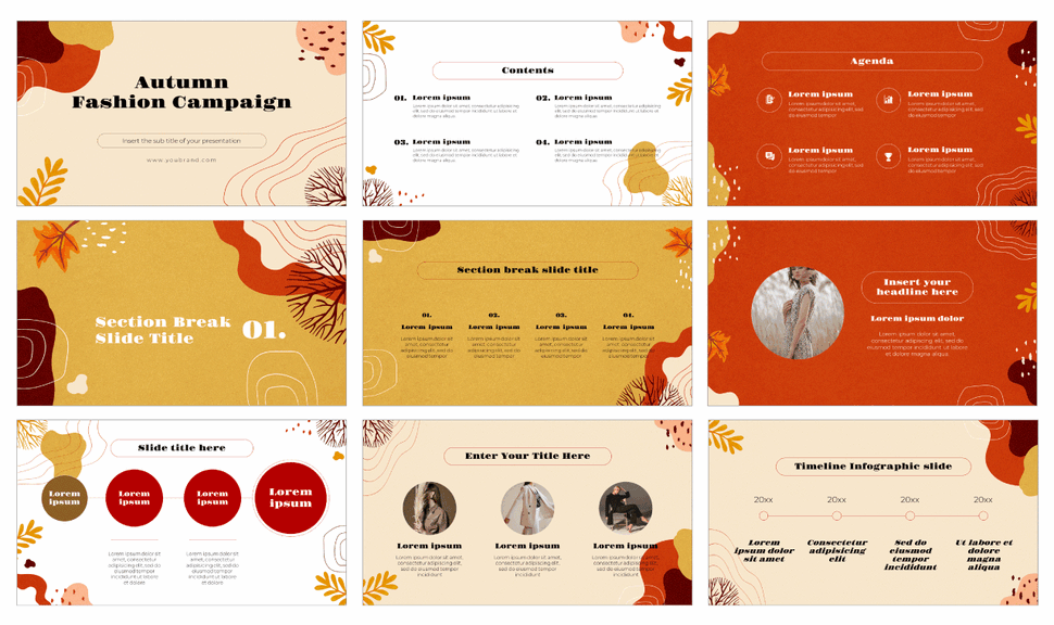 Autumn Fashion Campaign Google Slides PowerPoint Templates