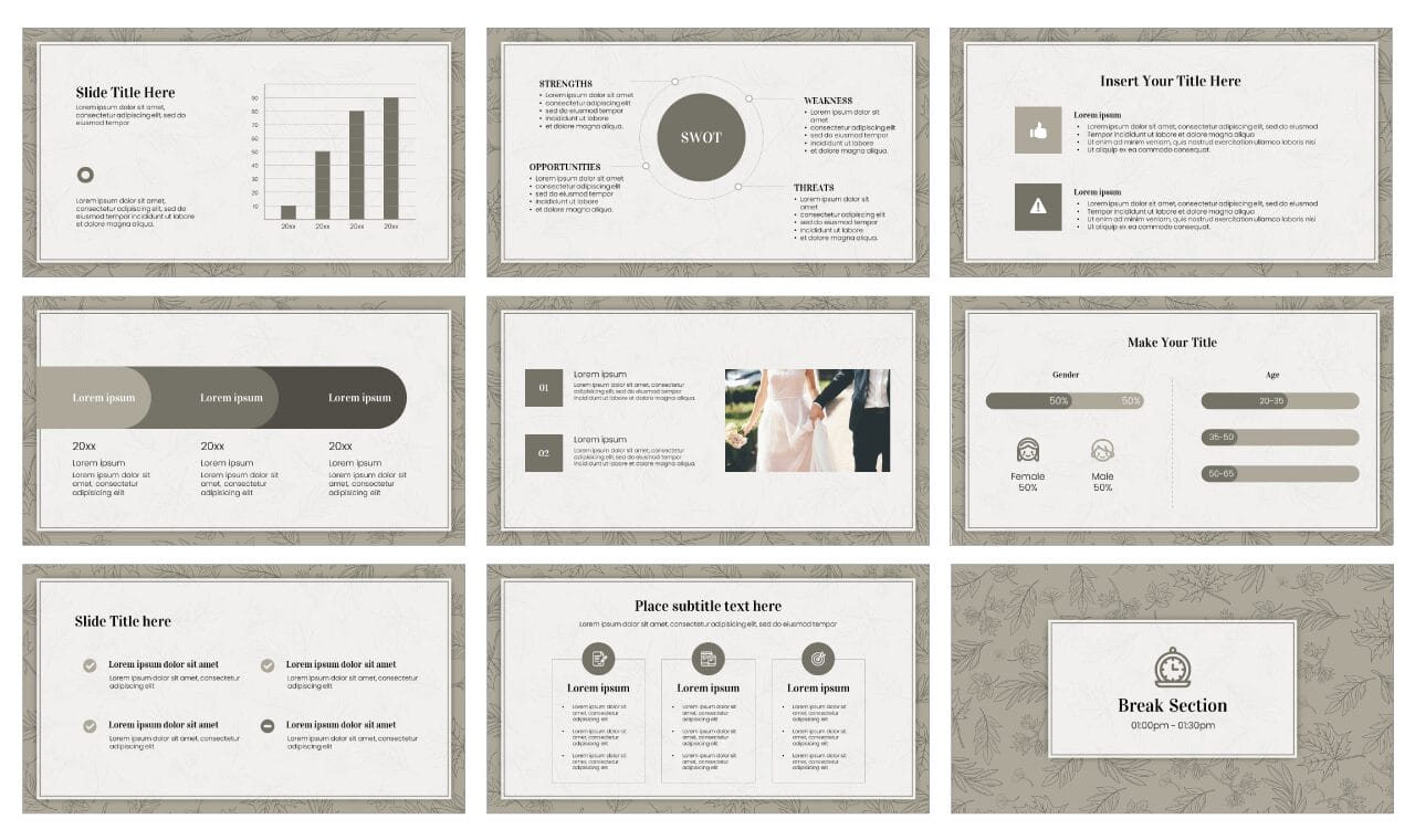 Fall Wedding Invitation Free Google Slides Themes PowerPoint Templates