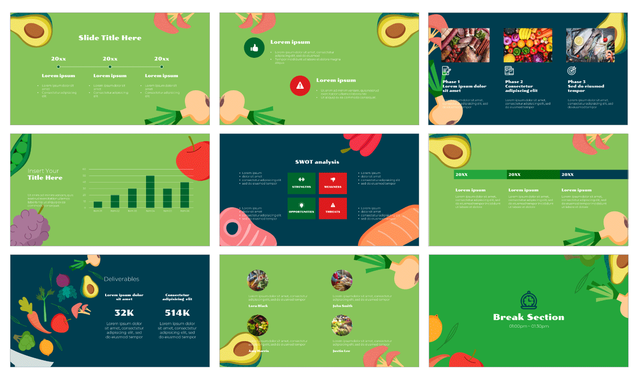 Food Day Activities Google Slides Theme PowerPoint Templates