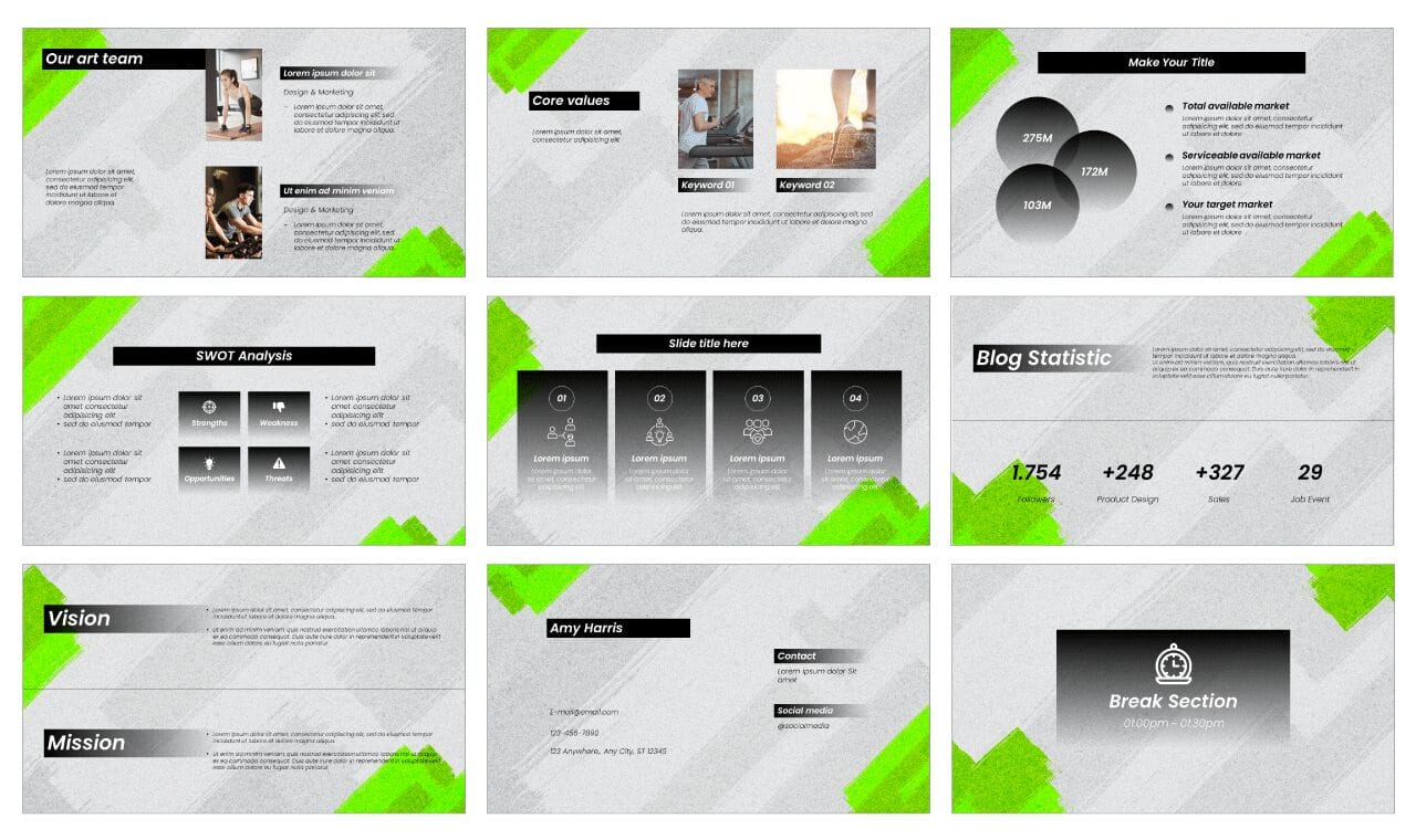 Good Vibes Grunge Google Slides Themes PowerPoint Templates