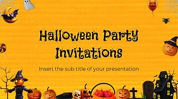 Halloween Party Invitations Google Slides PowerPoint Templates