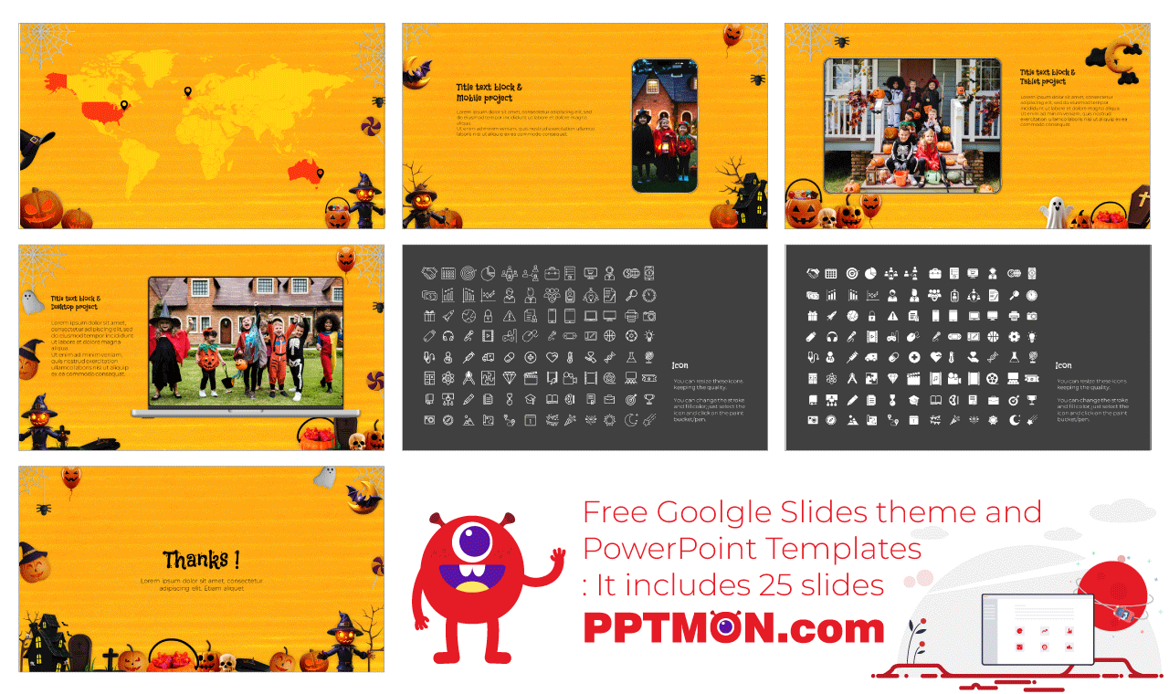 Halloween Party Invitations Google Slides Theme PowerPoint Template