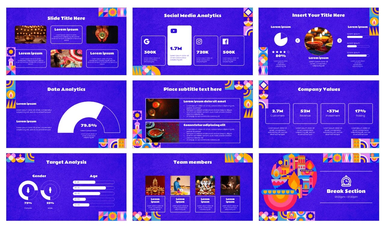 India Diwali Free Google Slides Themes PowerPoint Templates