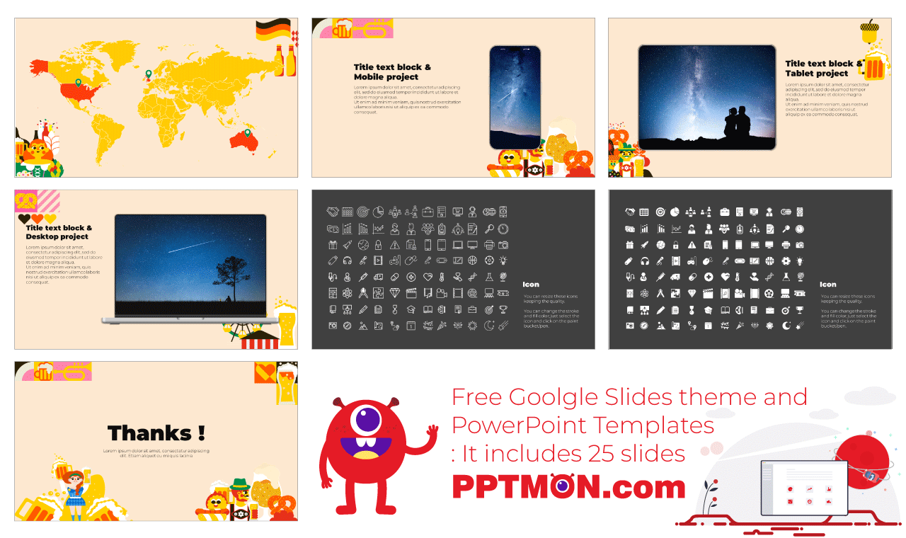 Oktoberfest Beer Festival Free Google Slides Theme PowerPoint Template
