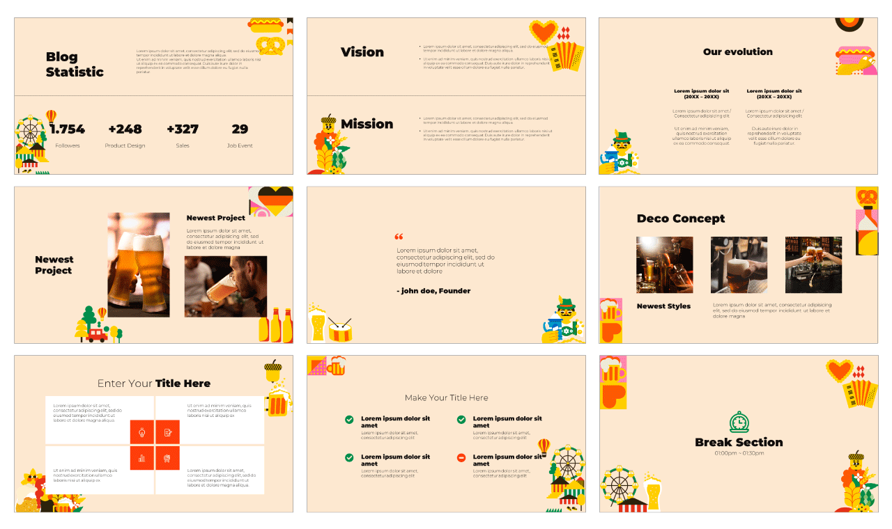 Oktoberfest Beer Festival Google Slides Themes PowerPoint Templates