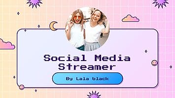 Social Media Streamer Google Slides Theme PowerPoint Template