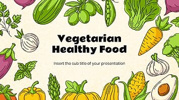 Vegetarian Healthy Food Free Google Slide PowerPoint Templates