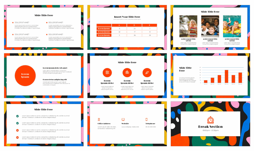 Abstract Collage Free Google Slides Theme PowerPoint Templates