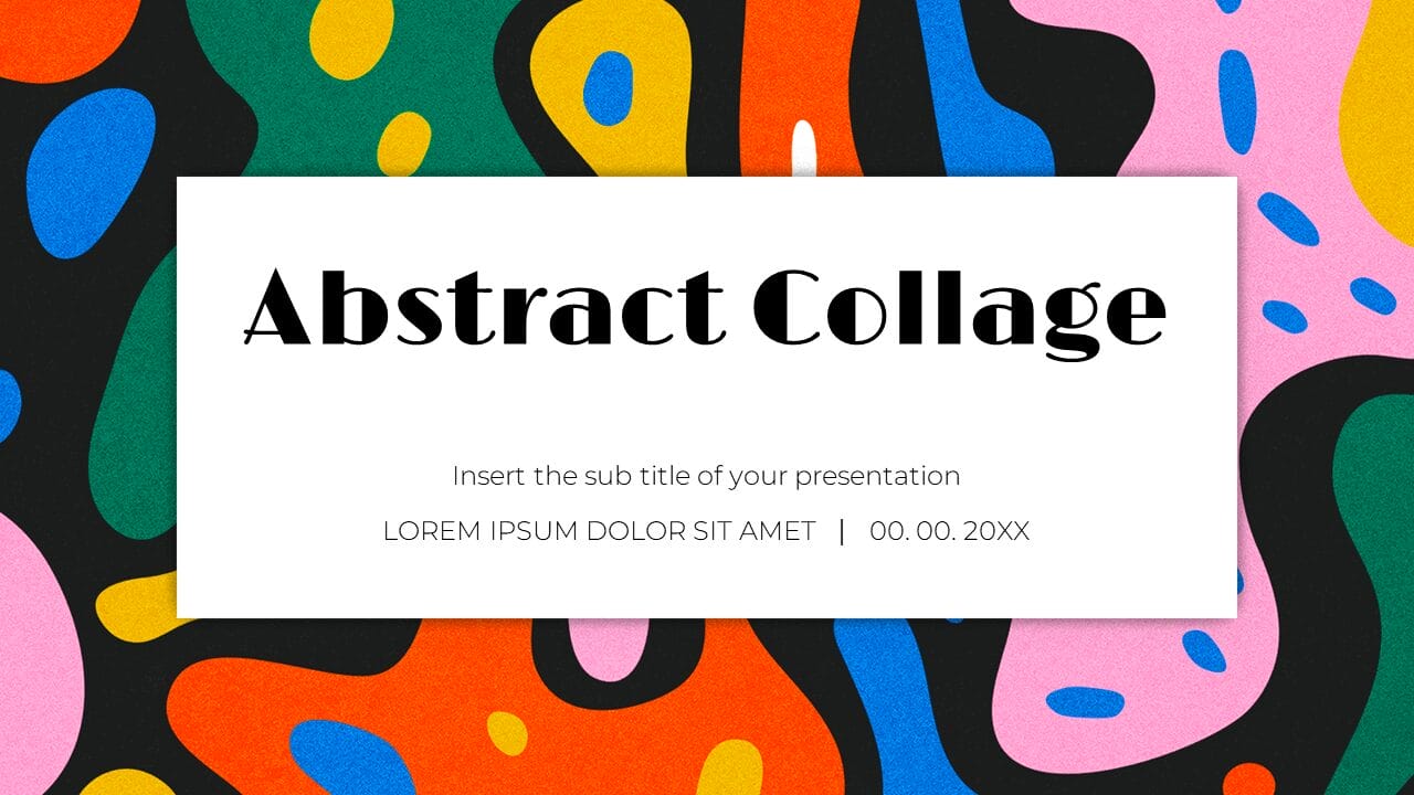 Abstract Collage Free Google Slides Theme PowerPoint Templates