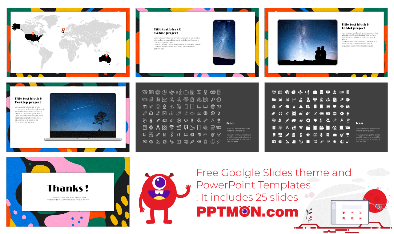 Abstract Collage Google Slides Theme PowerPoint Template