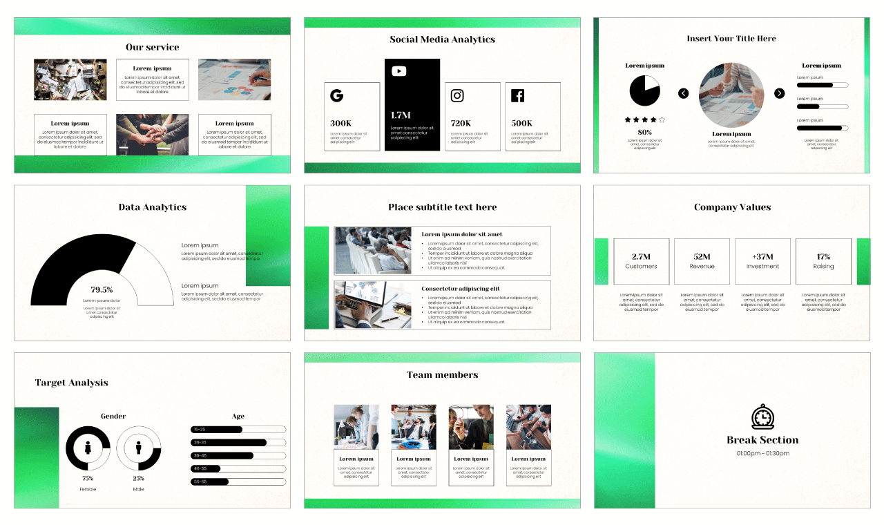 Creative Writing Prompts Google Slides Themes PowerPoint Template