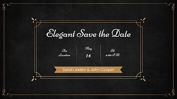 Elegant Save the Date Google Slides Theme PowerPoint Template
