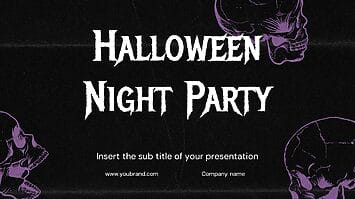 Halloween Night Party Google Slides Theme PowerPoint Templates