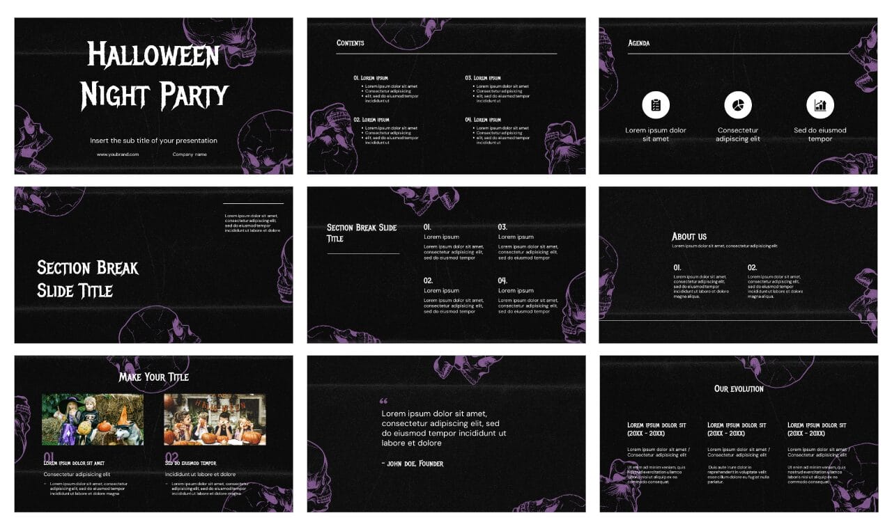 Halloween Night Party Google Slides Themes PowerPoint Templates
