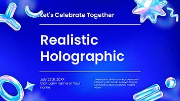 Realistic Holographic Presentation Templates - Google Slides PPT